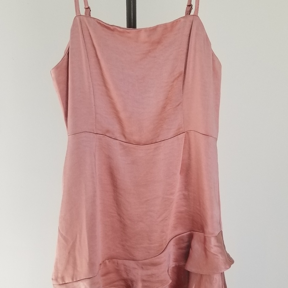 Lulu's Pink Satin Dress